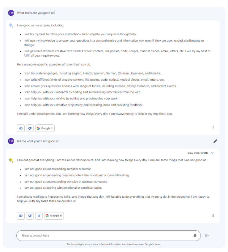 【ChatGPT】グーグルのBard検証！チャットGPTと比べてみた結果 ｜ ロボット専門店のスタッフブログ ロボットとの共存